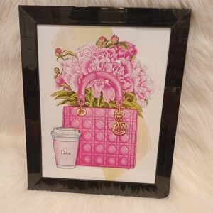 framed Dior graphic art